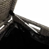 Външна пейка за съхранение с възглавница Grey 100 cm Поли ратан - VL4104062 - Thumbnail 9