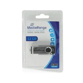 Флаш памет USB 2.0 32 GB черно/сребристо MediaRange - Thumbnail 3