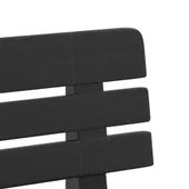Градинска пейка, антрацит, 110x52x71 см, полипропилен - VL4009380 - Thumbnail 7
