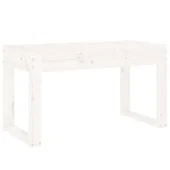 Градинска пейка, бяла, 80x38x45 см, борово дърво масив - VL825087 - Thumbnail 2