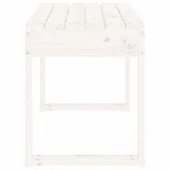 Градинска пейка, бяла, 80x38x45 см, борово дърво масив - VL825087 - Thumbnail 4