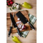 Комплект ножове с поставка черно/сребристо OLIVER VOLTZ - Thumbnail 4