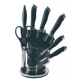 Комплект ножове с поставка черно/сребристо OLIVER VOLTZ - Thumbnail 1