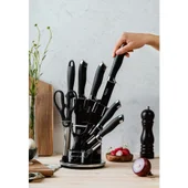 Комплект ножове с поставка черно/сребристо OLIVER VOLTZ - Thumbnail 6