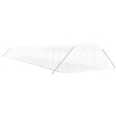 Оранжерия със стоманена рамка бяла 96 м² 24x4x2 м - Thumbnail 2