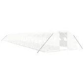 Оранжерия със стоманена рамка бяла 96 м² 24x4x2 м - Thumbnail 1