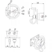 Смесител за вграждане с душ/биде Милионер старо злато INTER CERAMIC - Thumbnail 2