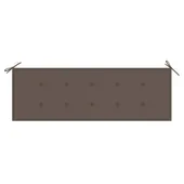 Стифираща градинска пейка с възглавница, 159 см, тик масив - VL3063314 - Thumbnail 5