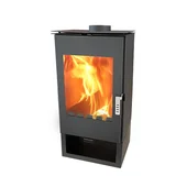 Камина на дърва, черна, Ina VERSO - Thumbnail 1