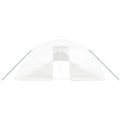 Оранжерия със стоманена рамка бяла 120 м² 24x5x2,3 м - Thumbnail 3