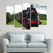 Пътнически влак музей - картина пано за стена - Thumbnail 3