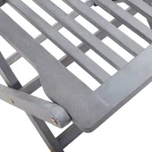 Сгъваеми градински столове, 2 бр., 48,5 x 57 x 91 см сив - Thumbnail 11