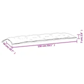 Възглавници за градински пейки 2 бр на листа 150x50x7 см плат - VL361712 - Thumbnail 9