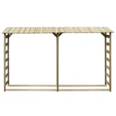 Двоен навес за дърва за огрев, 300x44x176 cм, импрегниран бор - Thumbnail 2