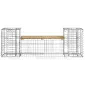 Градинска пейка габионен дизайн 183x41x60,5 см импрегниран бор - VL834389 - Thumbnail 3