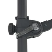 Градински чадър чупещо рамо и стоманен прът черен 300 см - Thumbnail 7