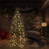 Коледна елха конус, 160 LED, закрито и открито, 78x120 см - Thumbnail 1