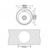 Кухненска мивка алпака 18х49х49см INTER CERAMIC - Thumbnail 5