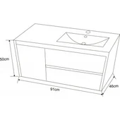 Шкаф с мивка Евиана ICP 9150L INTER CERAMIC - Thumbnail 4