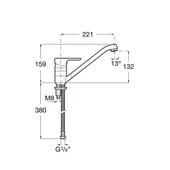 Смесител за кухня с въртящ се чучур L20 ROCA - Thumbnail 2