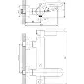 Стене месингов смесител за душ/вана "тиана"- INTERCERAMIC - Thumbnail 2