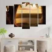 Вековни дървета и езеро - картина пано за стена - Thumbnail 3