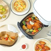 Хартиени незалепващи тавички за Еър Фрайър 20x20 см 50 бр. - Thumbnail 3