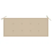 Пейка Батавия с бежова възглавница, 120 см, тик масив - VL3062157 - Thumbnail 6