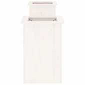 Пейка с кашпи, бяла, 184,5x39,5x56,5 см, борово дърво масив - VL825171 - Thumbnail 5