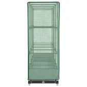 Повдигната леха с покривало,  160x40x123 см - Бял ратанов сандък - Thumbnail 5