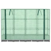 Повдигната леха с покривало,  160x40x123 см - Бял ратанов сандък - Thumbnail 4