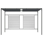 Шатра с прибиращ се покрив, 4x3x2,3 м, антрацит, 180 г/м² - Thumbnail 2