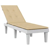 Възглавница за стол шезлонг меланж бежова (75+105) x 50 x 4 см плат - VL4002490 - Thumbnail 1