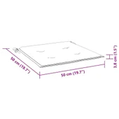 Възглавници за столове 2 бр бежови 50x50x4 см Оксфорд плат - VL47605 - Thumbnail 9