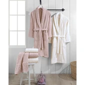 Комплект халати за баня с кърпи 6 части Selena IPEKCE - Thumbnail 1