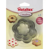 Режещи форми за сладки цвете Dolceforno METALTEX - Thumbnail 1