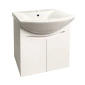 Шкаф за баня с мивка - PVC -бял -  INTER CERAMIC - Thumbnail 1