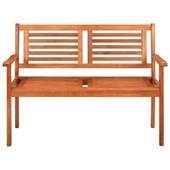 2-местна градинска пейка с възглавница, 120 cм, евкалипт масив - VL3060979 - Thumbnail 3