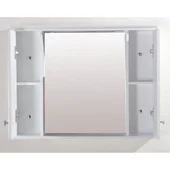 Горен огледален шкаф за баня с LED 70х13х55см бял INTER CERAMIC - Thumbnail 5