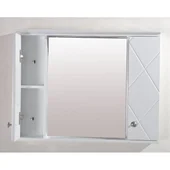 Горен огледален шкаф за баня с LED 70х13х55см бял INTER CERAMIC - Thumbnail 6