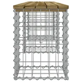 Градинска пейка габионен дизайн 203x31x42 см импрегниран бор - VL834334 - Thumbnail 4