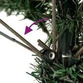 Изкуствена коледна елха със стойка 240 см PVC - Thumbnail 3