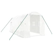 Оранжерия със стоманена рамка бяла 8 м² 4x2x2 м - Thumbnail 1