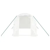 Оранжерия със стоманена рамка бяла 8 м² 4x2x2 м - Thumbnail 3