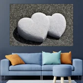 Декорация от каменни  сърца - картина пано за стена - Thumbnail 1