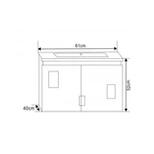 Долен шкаф за баня + горен огледален шкаф INTER CERAMIC - Thumbnail 6