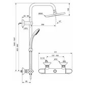 Душ система с термостат Ceratherm 25 Vidima - Thumbnail 2