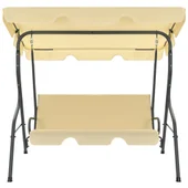 Градинска люлка, кремавобяла, 170x110x153 см - Thumbnail 2