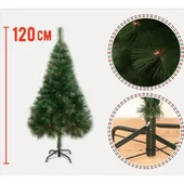 Коледна зелена елха с бели връхчета 120 см - Thumbnail 1