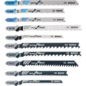 Комплект ножове за зеге за метал и дърво 10 части BOSCH - Thumbnail 1